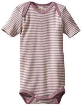Organic Wool & Silk Short-Sleeved Onesie